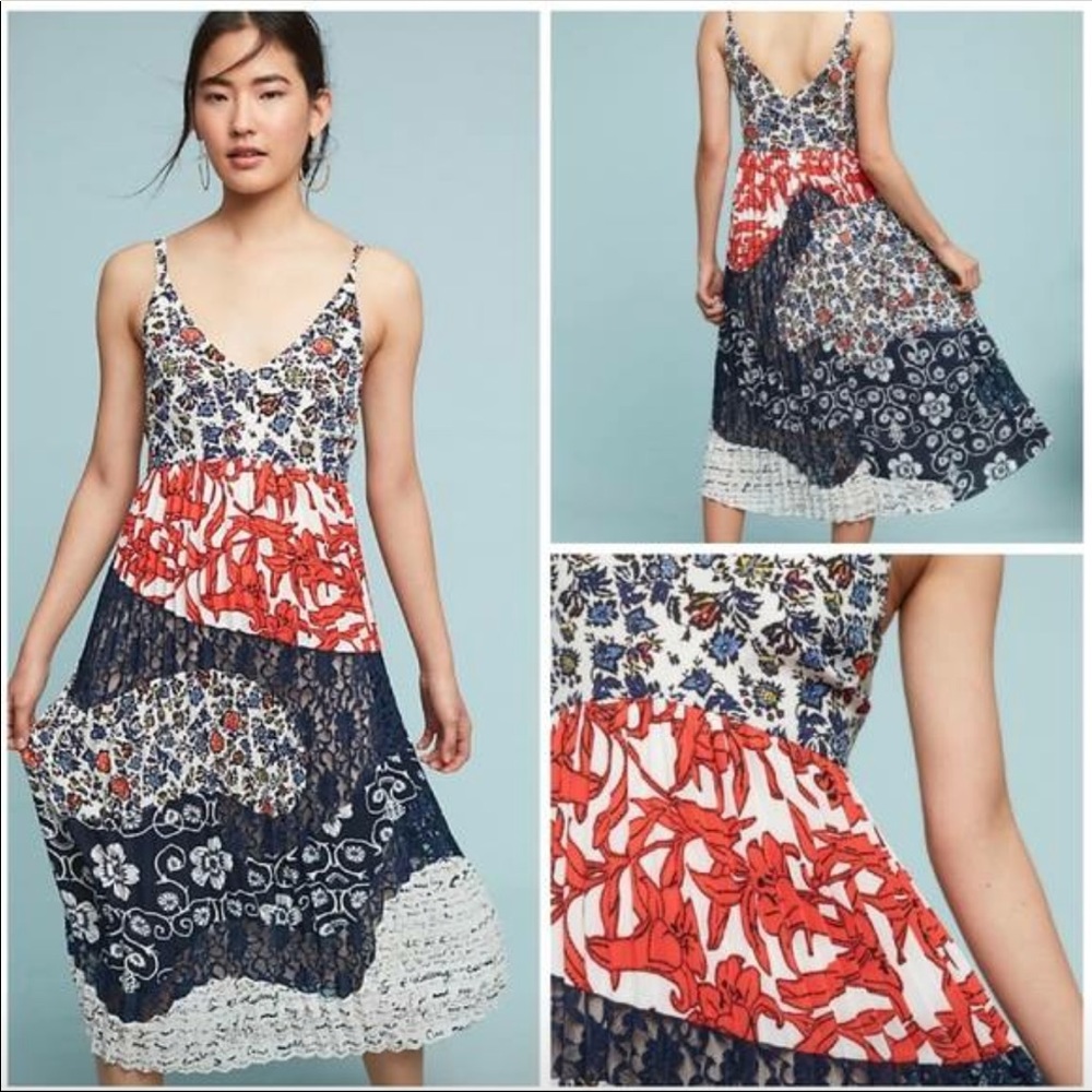 Anthropologie Maeve Isa Midi Dress, size 14